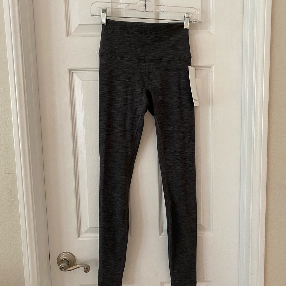 Lululemon Wunder Under 28” High Rise Tight/Legging Heather Black Size 4